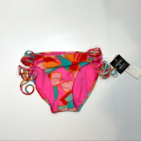 Hula Honey red multi bikini swim bottom XSm - Picture 4 of 6